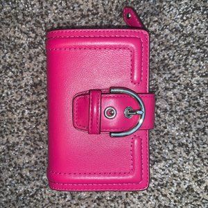 Pink Leather Coach Wallet